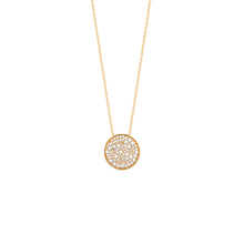 Load image into Gallery viewer, Mystigrey Calysta .925 Sterling Silver Plated Rhodium  and 18K Gold Plated Necklace for Women with Cubic Zirconia