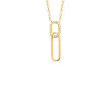 Load image into Gallery viewer, Mystigrey Mackenna .925 Sterling Silver Plated Rhodium and 18K Gold Plated Necklace for Women with Cubic Zirconia