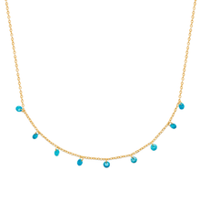 Load image into Gallery viewer, Mystigrey Tinker Bell .925 Sterling Silver Plated Rhodium and 18K Gold Plated Necklace for Women with Cubic Zirconia, Blue or Pink