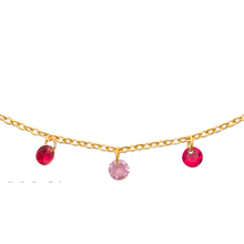 Load image into Gallery viewer, Mystigrey Tinker Bell .925 Sterling Silver Plated Rhodium and 18K Gold Plated Necklace for Women with Cubic Zirconia, Blue or Pink