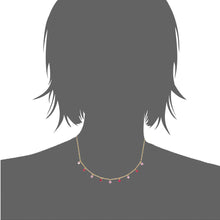 Load image into Gallery viewer, Mystigrey Tinker Bell .925 Sterling Silver Plated Rhodium and 18K Gold Plated Necklace for Women with Cubic Zirconia, Blue or Pink