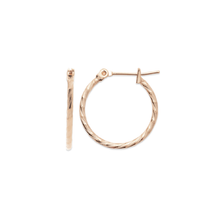 Load image into Gallery viewer, Mystigrey Roseline 18K Rose Gold Plated Earrings for Women 0.8 inch x 0.8 inch