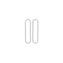 Load image into Gallery viewer, Mystigrey Piper .925 Sterling Silver Plated Rhodium and 18K Gold Plated Stud Earrings