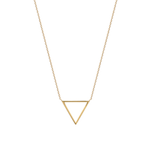 Load image into Gallery viewer, Mystigrey Aria 18K Gold Plated Triangle and 925 Sterling Silver Plated Rhodium Necklace for Women