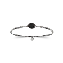 Load image into Gallery viewer, Mystigrey Serenity 925 Sterling Silver Plated Rhodium Cord Bracelet