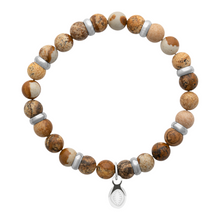 Load image into Gallery viewer, Rio Stainless Steel Bracelet Brown Jasper Large