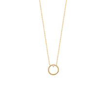Load image into Gallery viewer, Mystigrey Myra 18K Gold Plated Circle Necklace for Women with Cubic Zirconia