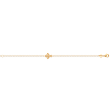 Load image into Gallery viewer, Mystigrey Small Cross 18K Gold Plated Bracelet for Women with Cubic Zirconia White