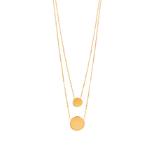 Load image into Gallery viewer, Mystigrey Lucy Double Circle 18K Gold Plated Dual Necklace for Women two Circles