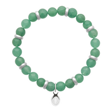 Load image into Gallery viewer, Rio Stainless Steel Bracelet Green Quartzite Large