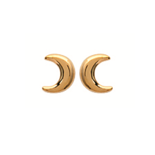 Load image into Gallery viewer, Mystigrey Moon 18K Gold Plated Stud Earrings for Women 2 Small Moons
