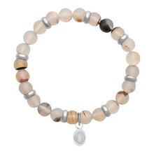 Load image into Gallery viewer, Rio Stainless Steel Bracelet White Onyx Large