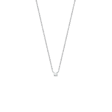 Load image into Gallery viewer, Mystigrey .925 Sterling Silver Plated Rhodium Necklace for Women with Solitary Cubic Zirconia