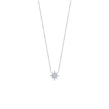 Load image into Gallery viewer, Mystigrey Polaris .925 Sterling Silver Plated Rhodium Necklace for Women with Cubic Zirconia