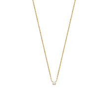 Load image into Gallery viewer, Mysti 18K Gold Plated Necklace for Women with Solitary Square Cubic Zirconia
