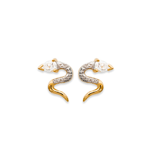 Load image into Gallery viewer, Mystigrey Serpenti 18K Gold Plated Earrings with Cubic Zirconia
