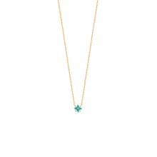 Load image into Gallery viewer, Mystigrey Blue Flower 18K Gold Plated Necklace for Women