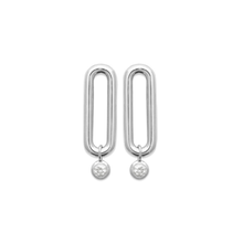 Load image into Gallery viewer, Mystigrey Mackenzie .925 Sterling Silver Plated Rhodium and 18K Gold Plated Stud Earrings for Women with Cubic Zirconia