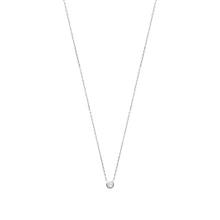 Load image into Gallery viewer, Mystigrey Liberty .925 Sterling Silver Plated Rhodium Necklace for Women with Solitary Cubic Zirconia