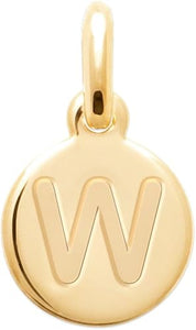 18K Yellow Gold Plated A-Z Initial Letter Necklace for Women - 1 Inch Solid Pendant with Engraved Capital Letter