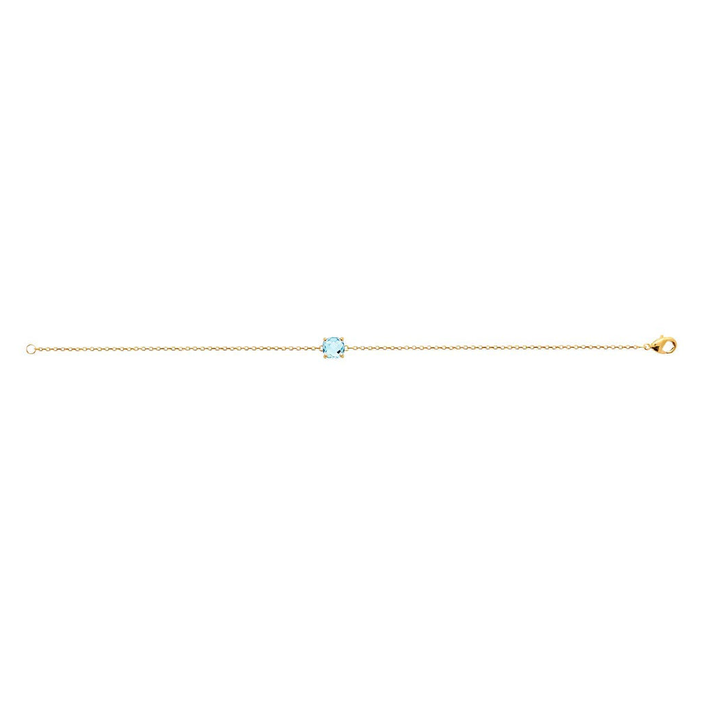 Alizee Gemma Light Blue Bracelet in 925 Sterling Silver Plated Rhodium