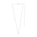 Liberty Front Back Necklace in 925 Sterling Silver Plated Rhodium