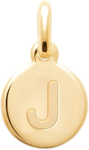 18K Yellow Gold Plated A-Z Initial Letter Necklace for Women - 1 Inch Solid Pendant with Engraved Capital Letter