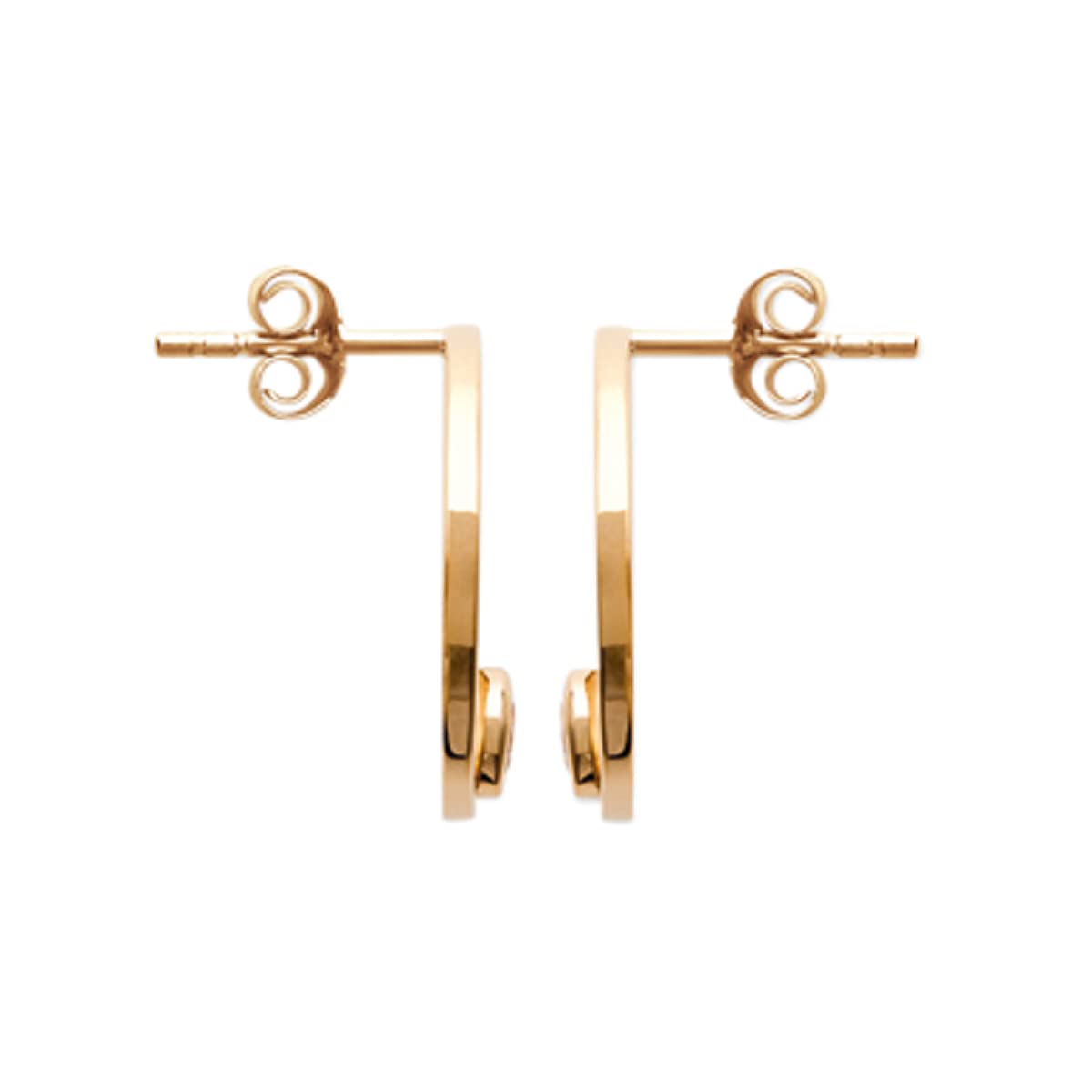 Hannah Hoop Earrings in 18K Gold Plated, view 2