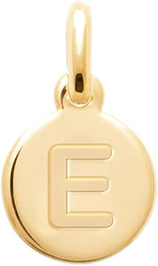 18K Yellow Gold Plated A-Z Initial Letter Necklace for Women - 1 Inch Solid Pendant with Engraved Capital Letter