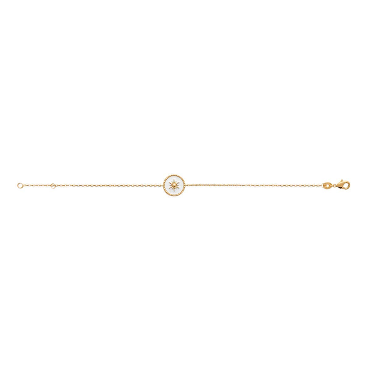 Ophelia White Bracelet in 18K Gold Plated