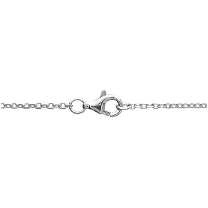 Mystigrey Brooke .925 Sterling Silver Plated Rhodium Necklace for Women with square