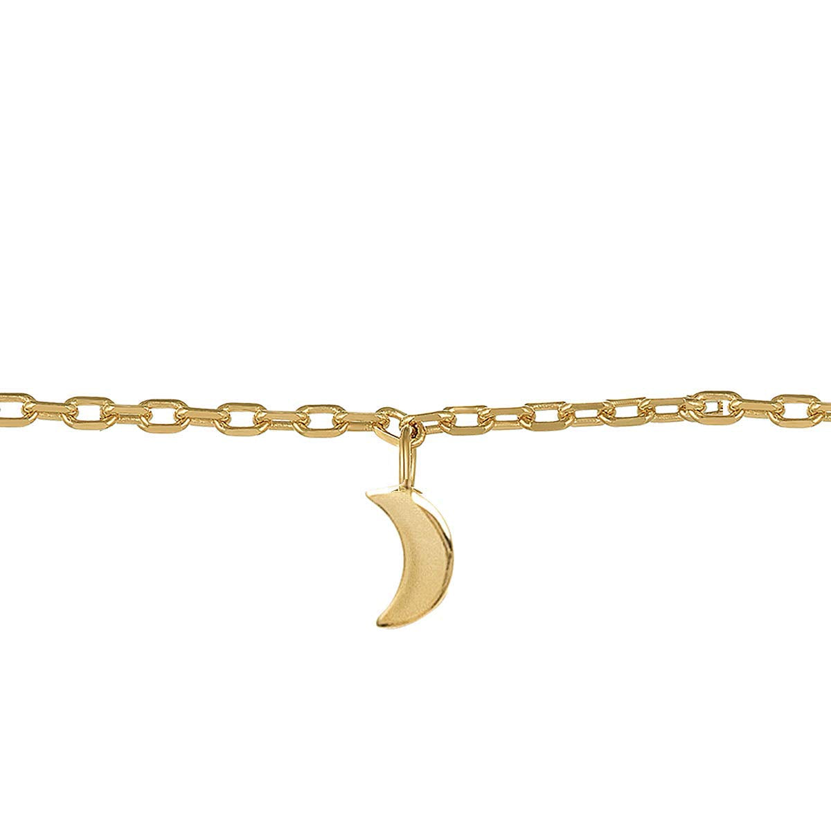 Moon Anklet in 925 Sterling Silver Plated Rhodium