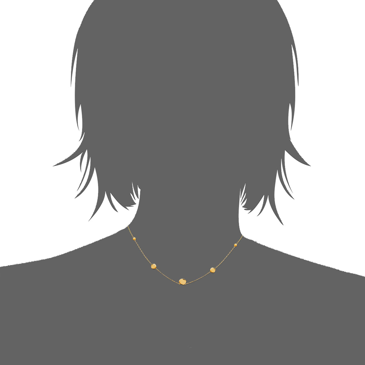 Lucy Dot Necklace in 18K Gold Plated, view 4