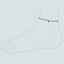 Load image into Gallery viewer, Mystigrey Moon .925 Sterling Silver Plated Rhodium Anklet
