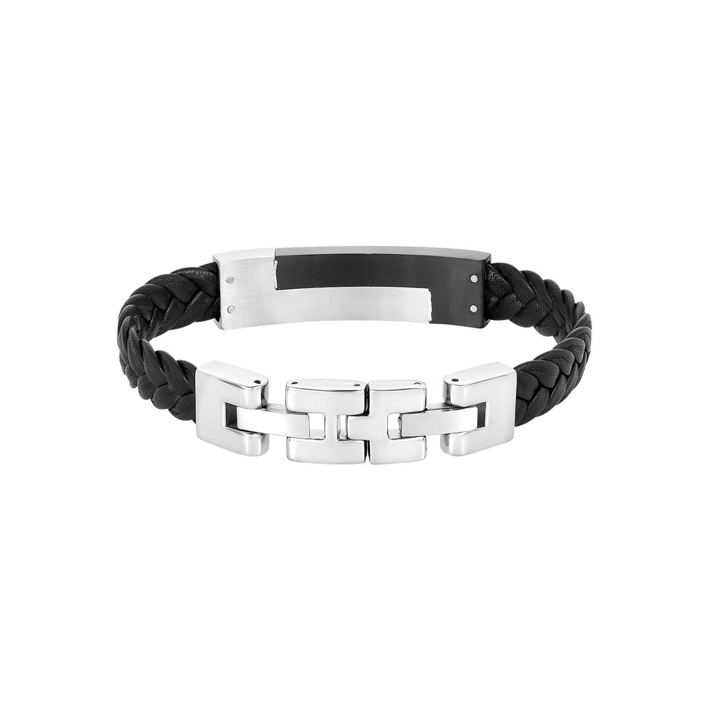 Men's Henrick Black Ruthenium Bracelet in Stainless Steel, view 2