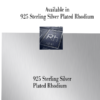 Mysti Two .925 Sterling Silver Plated Rhodium Hoop Earrings