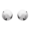 Olivia Round Dot Stud Earrings in 925 Sterling Silver Plated Rhodium