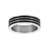 Men's Lorenzo Ruthenium Ring in Stainless Steel, view 2