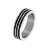 Men's Lorenzo Ruthenium Ring in stainless steel