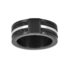 Men's Wissant Ruthenium Ring in Stainless Steel, view 2