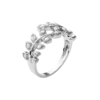 Eden Leaf Ring in 925 Sterling Silver Plated Rhodium or 18K Gold Plated