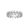 Eden Leaf Band Ring in 925 Sterling Silver Plated Rhodium or 18K Gold Plated, view 3
