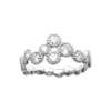 Mystigrey Elizabeth .925 Silver Plated Rhodium Ring with Cubic Zirconia Bouquet
