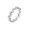 Elizabeth Chiseled Ring in 925 Sterling Silver Plated Rhodium