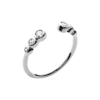 Elizabeth Open Ring in 925 Sterling Silver Plated Rhodium or 18K Gold Plated, view 8