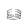 Mystigrey Jackie .925 Sterling Silver Plated Rhodium Band Ring with Cubic Zirconia