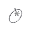 Load image into Gallery viewer, Mystigrey Minime Mystigrey Star .925 Sterling Silver Plated Rhodium Ring with Cubic Zirconia
