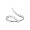Elizabeth Two-Band Open Ring in 925 Sterling Silver Plated Rhodium