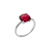 Load image into Gallery viewer, Mystigrey Alizee Georgia .925 Sterling Silver Plated Rhodium Red Ring with Cubic Zirconia
