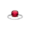 Load image into Gallery viewer, Mystigrey Alizee Georgia .925 Sterling Silver Plated Rhodium Red Ring with Cubic Zirconia
